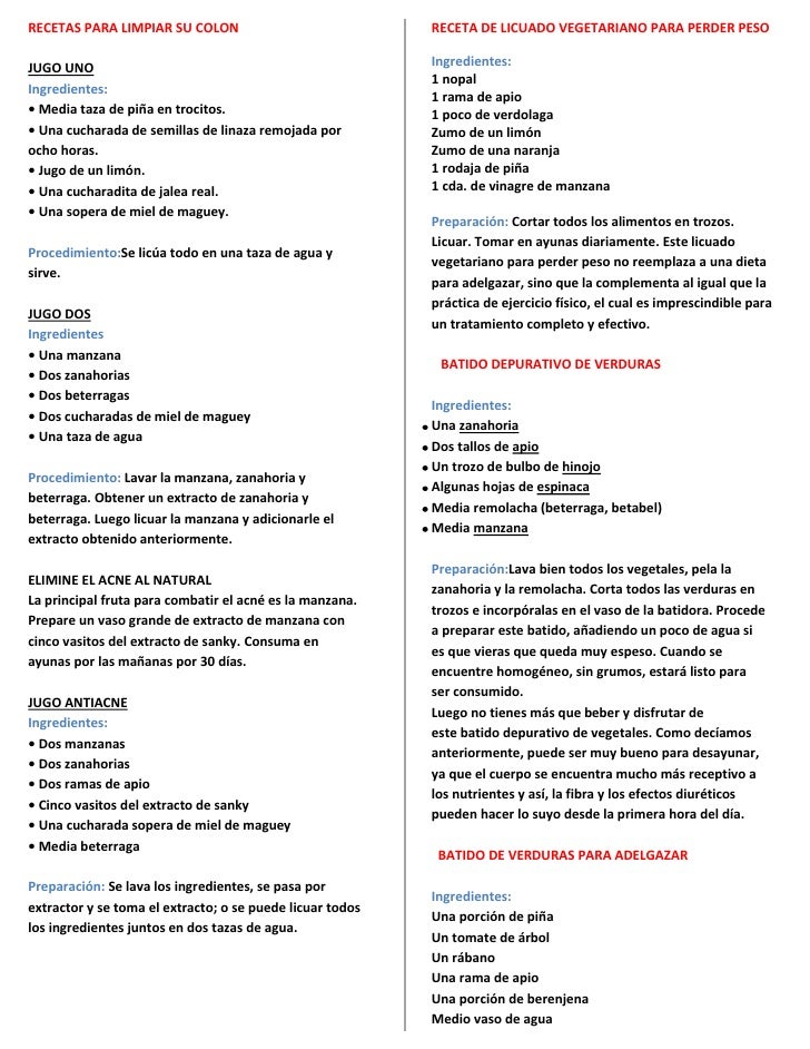 Ingredientes del licuado de nopal para adelgazar